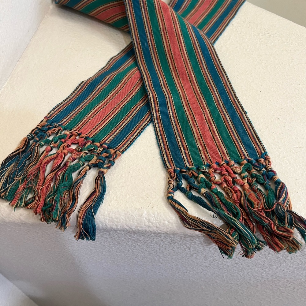 Vintage Woven Wrap Belt multi Colorful Peruvian One Size‎ Womens. Lengt… - Picture 3 of 6